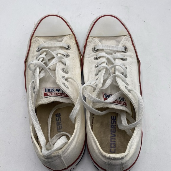 Converse Chuck Taylor All Star Low Top Shoes Womens Size 9 White Canvas Cleaned - Picture 9 of 14
